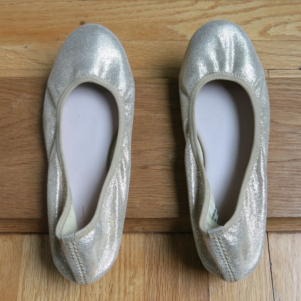 Nordstrom Girl Gold Ballet Flats